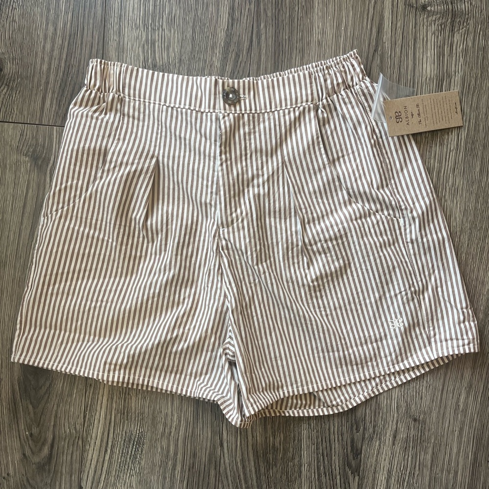 Albion Fit striped Harvest Shorts